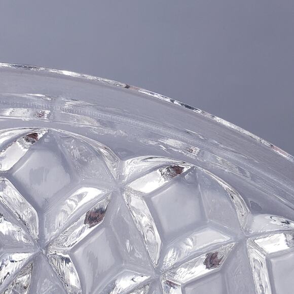 Vintage Anchor Hocking Wexford Cut Glass Crystal Candy Dish with Lid 7" Tall - Picture 9 of 10